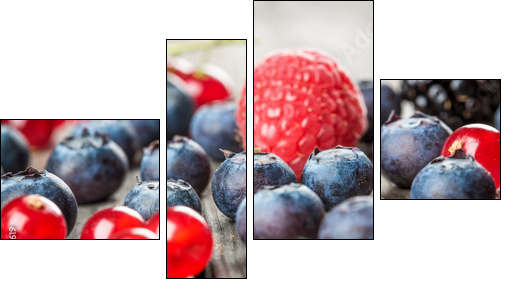 Blueberries background  - Obraz czteroczęściowy, Fortyk