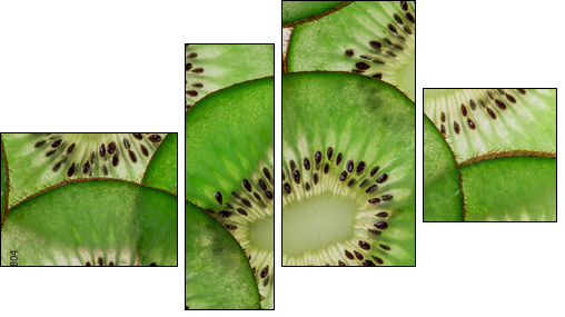 Sliced fruits background  - Obraz czteroczęściowy, Fortyk