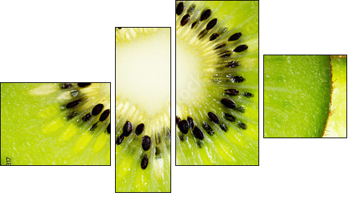 Close up of a healthy kiwi fruit  - Obraz czteroczęściowy, Fortyk