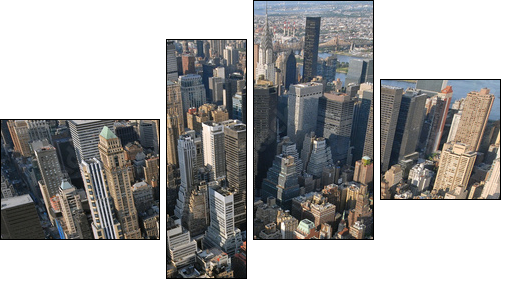 Zoom na Manhattan – widok z góry
 - Obraz czteroczęściowy, Fortyk