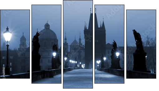 Praga nocą – Most Karola
 - Obraz pięcioczęściowy, Pentaptyk