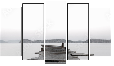 Górskie jezioro – nabrzeże
 - Obraz pięcioczęściowy, Pentaptyk