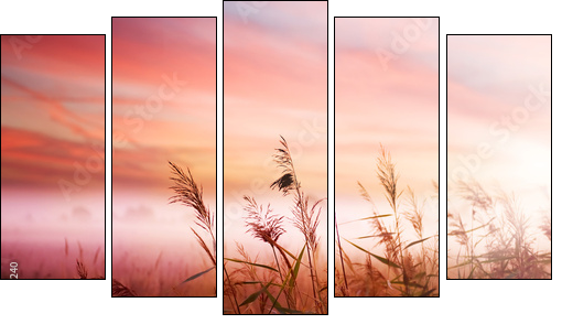 Poranek – sielskie pole we mgle
 - Obraz pięcioczęściowy, Pentaptyk