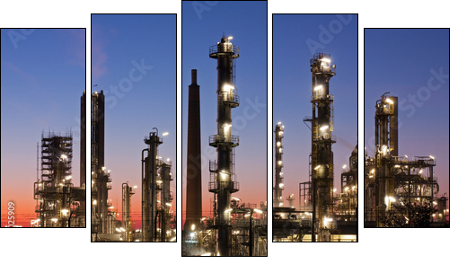 Rafineria – czarne złoto jasną nocą
 - Obraz pięcioczęściowy, Pentaptyk