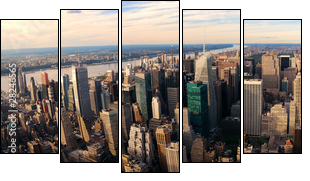 drapacze chmur na Manhattanie
 - Obraz pięcioczęściowy, Pentaptyk