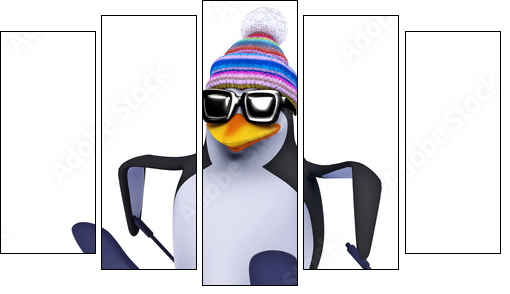 Pingwin – narciarz, aktywna zabawa
 - Obraz pięcioczęściowy, Pentaptyk