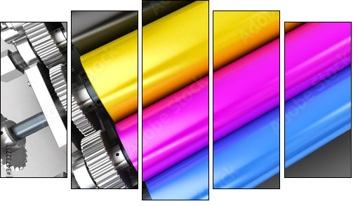 Drukowanie w kolorze – mechanizm fabryki kopii
 - Obraz pięcioczęściowy, Pentaptyk