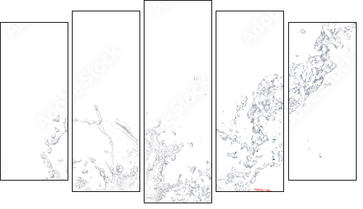 Kuszące truskawki w zimnej kąpieli - Obraz pięcioczęściowy, Pentaptyk