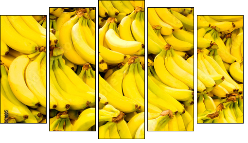 Bananowy raj - słoneczna wyspa - Obraz pięcioczęściowy, Pentaptyk