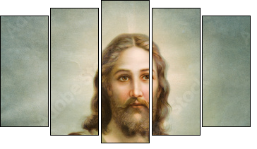 Copy of typical catholic image of Jesus Christ  - Obraz pięcioczęściowy, Pentaptyk