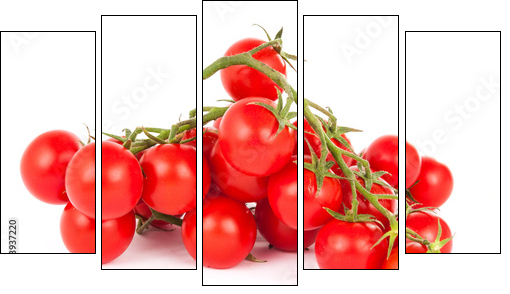 Kiść pomidorków koktajlowych - Obraz pięcioczęściowy, Pentaptyk
