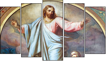 Vienna -  Fresco of Ascension of the Lord  - Obraz pięcioczęściowy, Pentaptyk