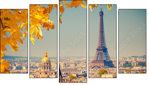 Eiffel Tower  - Obraz pięcioczęściowy, Pentaptyk
