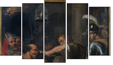 Antwerp - The Torture of Jesus by  Antoon de Bruyn  - Obraz pięcioczęściowy, Pentaptyk