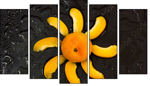 Apricots  - Obraz pięcioczęściowy, Pentaptyk