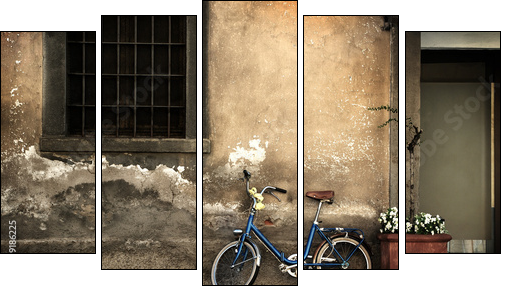 Rowery we włoskim stylu retro - Obraz pięcioczęściowy, Pentaptyk