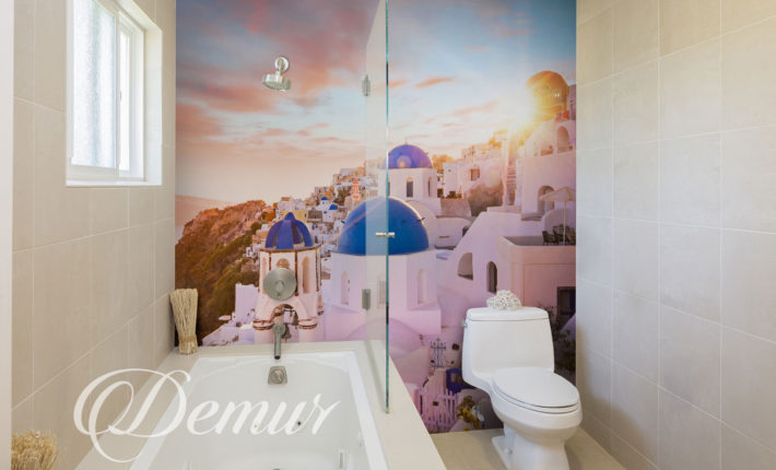 Fototapeta Santorini - Fototapeta do małej łazienki - Demur