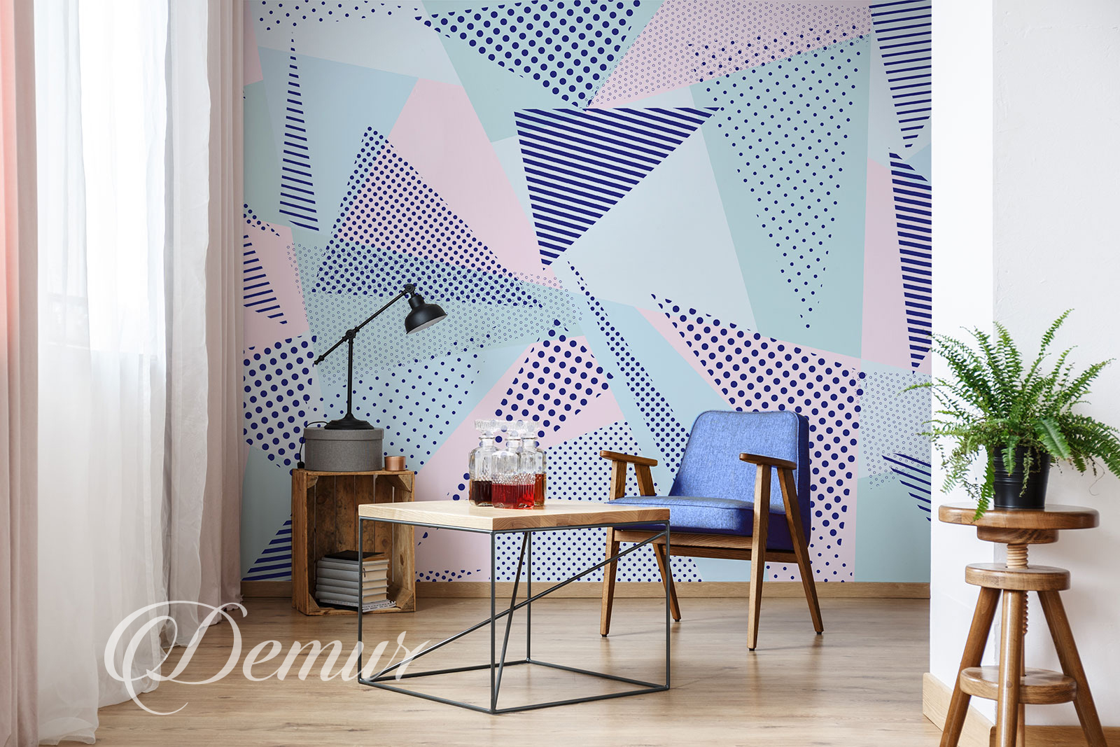 Fototapeta geometria - Pomysł na ścianę w salonie - Demur