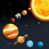 The solar system - milky way - astronomy for kids  Fototapety do Przedszkola Fototapeta