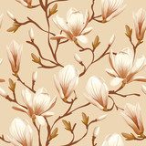 W gąszczu magnoliowych krzewów Fototapety do Sypialni Fototapeta