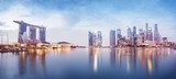 Singapur - panorama o świcie Architektura Fototapeta