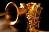 Tenor sax golden saxophone macro selective focus  Muzyka Obraz