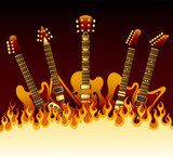 guitars in flames  Muzyka Obraz
