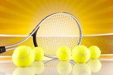 Tennis racket and balls  Sport Fototapeta
