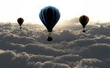 Lot balonem ponad chmurami Pojazdy Fototapeta