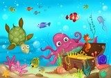 Życie pod wodą - zwierzęta morskie Fototapety do Pokoju Chłopca Fototapeta
