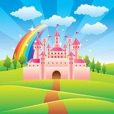 Zamek dla małej księżniczki Plakaty do Pokoju dziecka Plakat