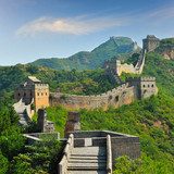 Great Wall of China in Summer with beautiful sky  Architektura Obraz
