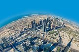 Dubai downtown. East, United Arab Emirates architecture. Aerial  Architektura Obraz