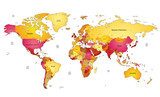 World map  Mapa Świata Fototapeta