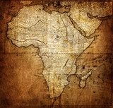 vintage map Africa  Mapa Świata Fototapeta