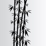 Gray bamboo background  Na drzwi Naklejka