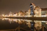 Gdańsk o zmroku. Piękno Polski. Architektura Fototapeta