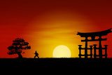 Japanese Sunset  Orientalne Fototapeta