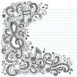 Music Notes G Clef Sketchy Doodles Vector  Drawn Sketch Fototapeta