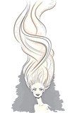 Style hair beauty sketch  Drawn Sketch Fototapeta