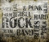 Grunge rock music poster  Mur Fototapeta
