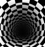 Checkerboard background with perspective effect  Optycznie Powiększające Fototapeta