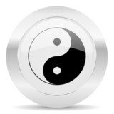 ying yang sticker icon  Orientalne Fototapeta