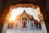 temple de marbre, Bangkok, ThaÃ¯lande  Orientalne Fototapeta