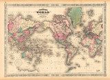 World vintage  Mapa Świata Fototapeta