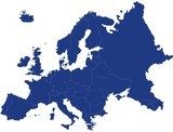 carte d'europe  Mapa Świata Fototapeta