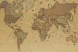 Rycina świata. Magia ziemi. Mapa Świata Fototapeta