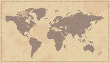 Old Vintage World Map  Mapa Świata Fototapeta