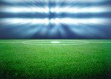 soccer field and the bright lights  Stadion Fototapeta