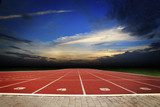 Athlete Track or Running Track with nice scenic  Stadion Fototapeta